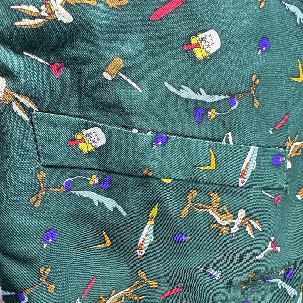 Vintage Warner Bros Studio Store Wile E Coyote Silk Vest Mens Medium 1995 Flawed - Picture 6 of 15